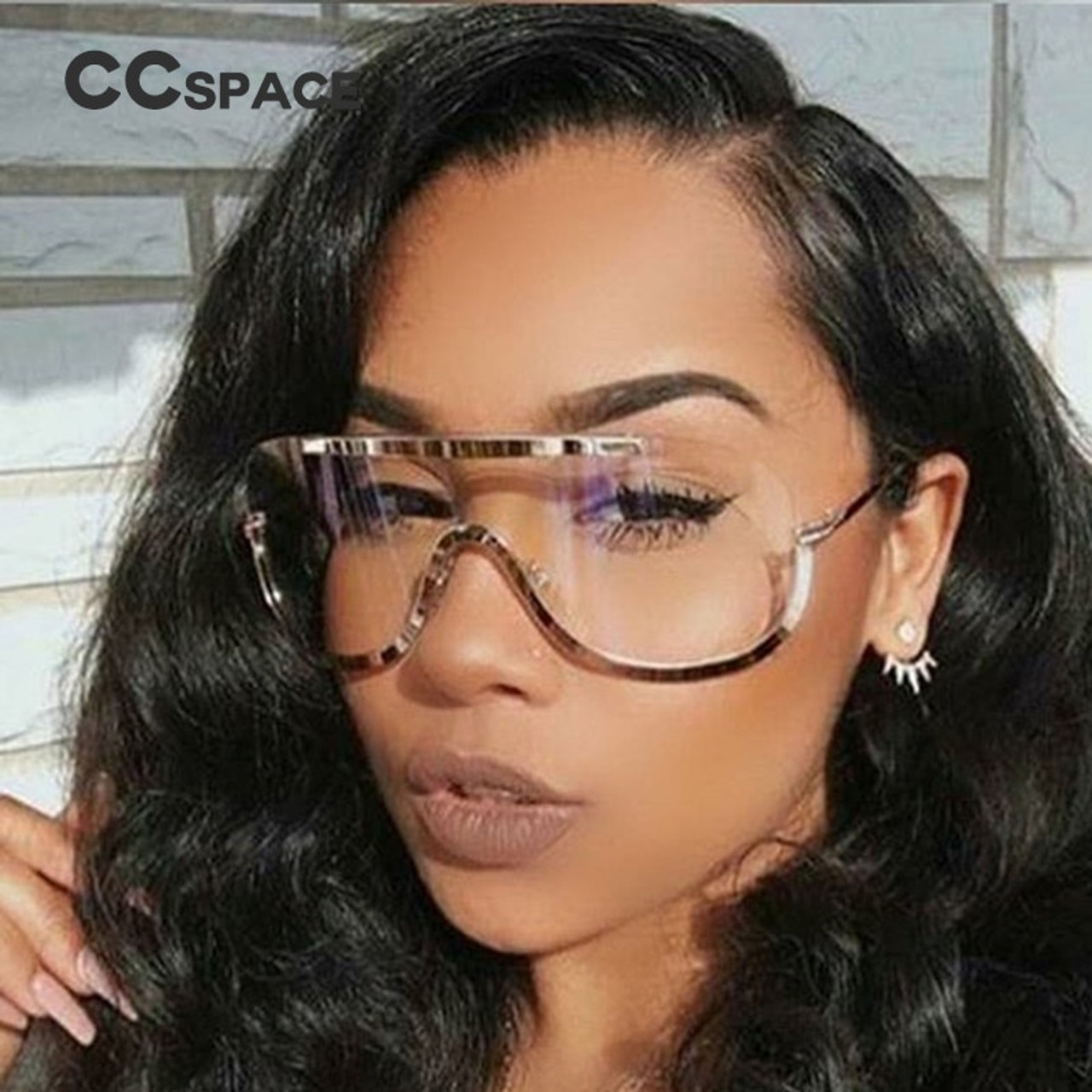 Designer Cat Eye Sunglasses For Women Oversized Rimless Square Frame, Clear  Transparent Lens, Trendy Eyewear YQ231108 From Yyds011, $13.02 | DHgate.Com