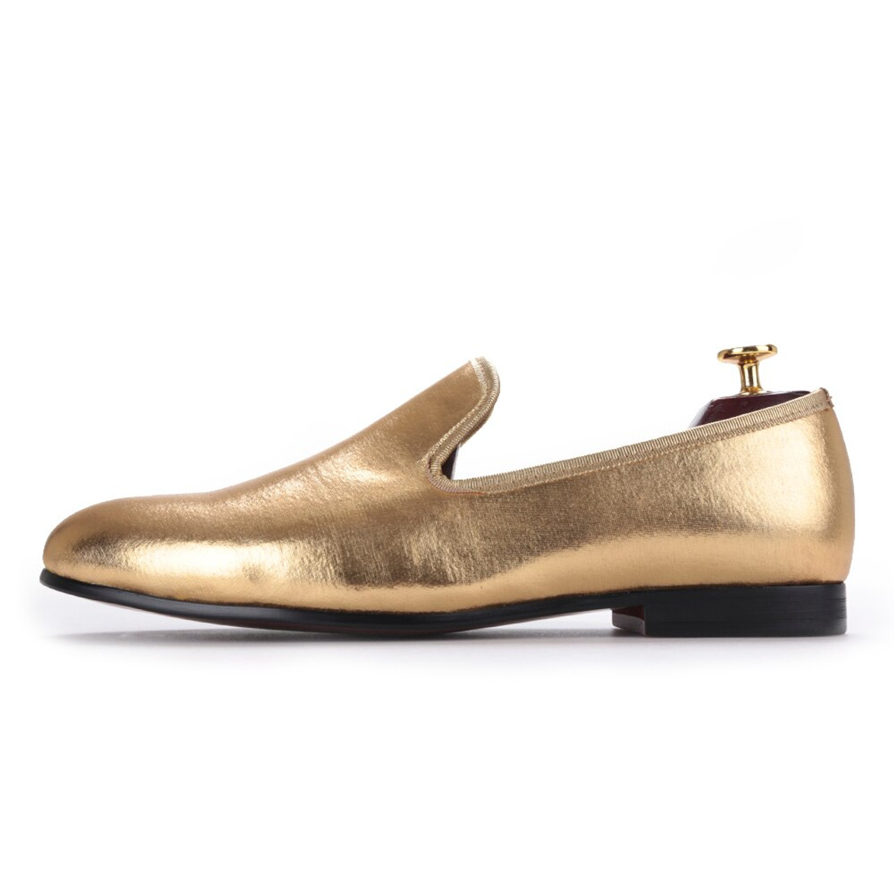 shiny gold flats