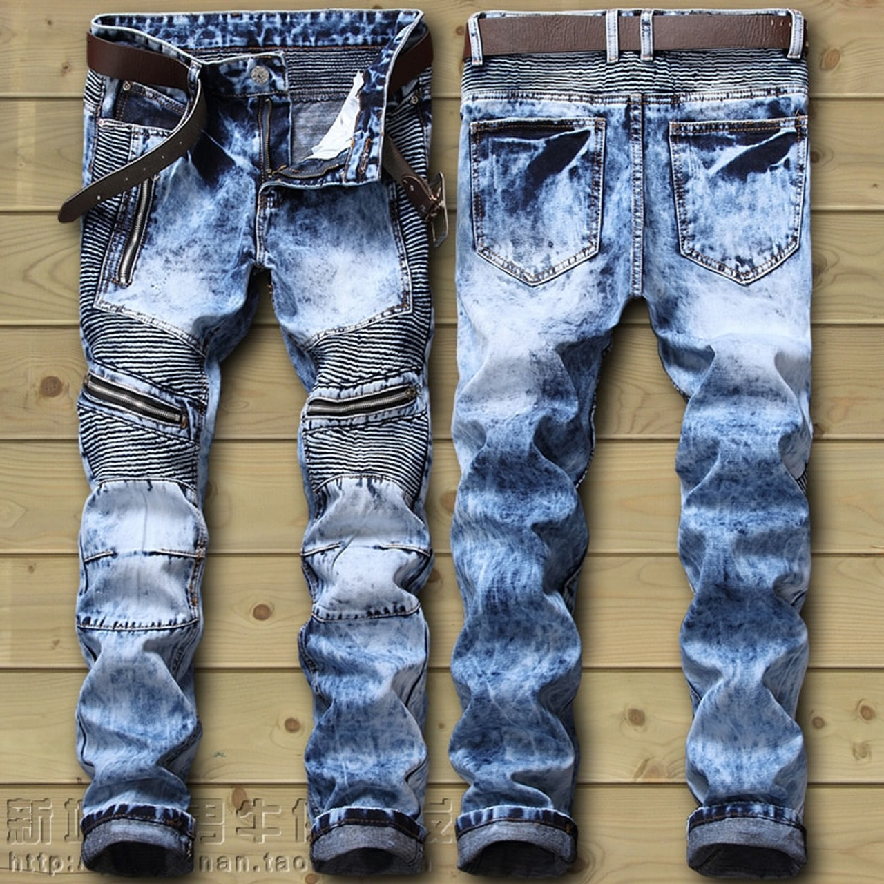 mens ripped biker jeans