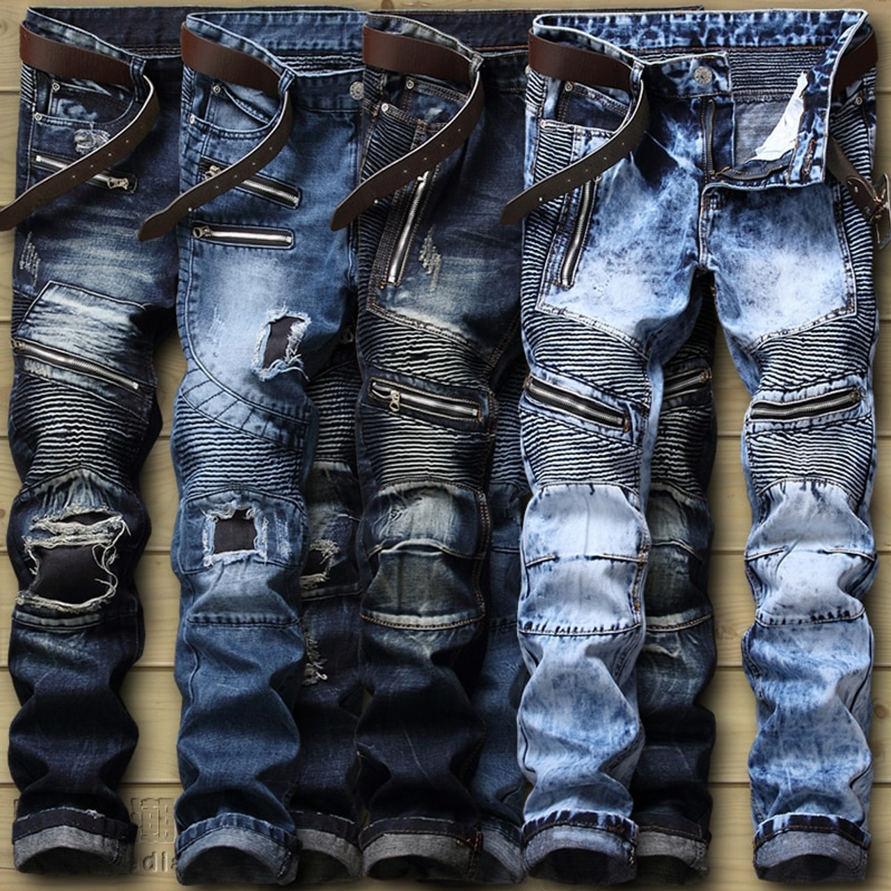 Punk Denim Jeans Cotton Pants 