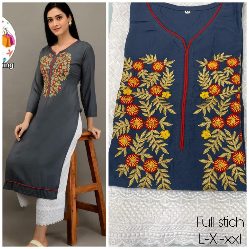 Latest Palazzo Kurtis Gray 
