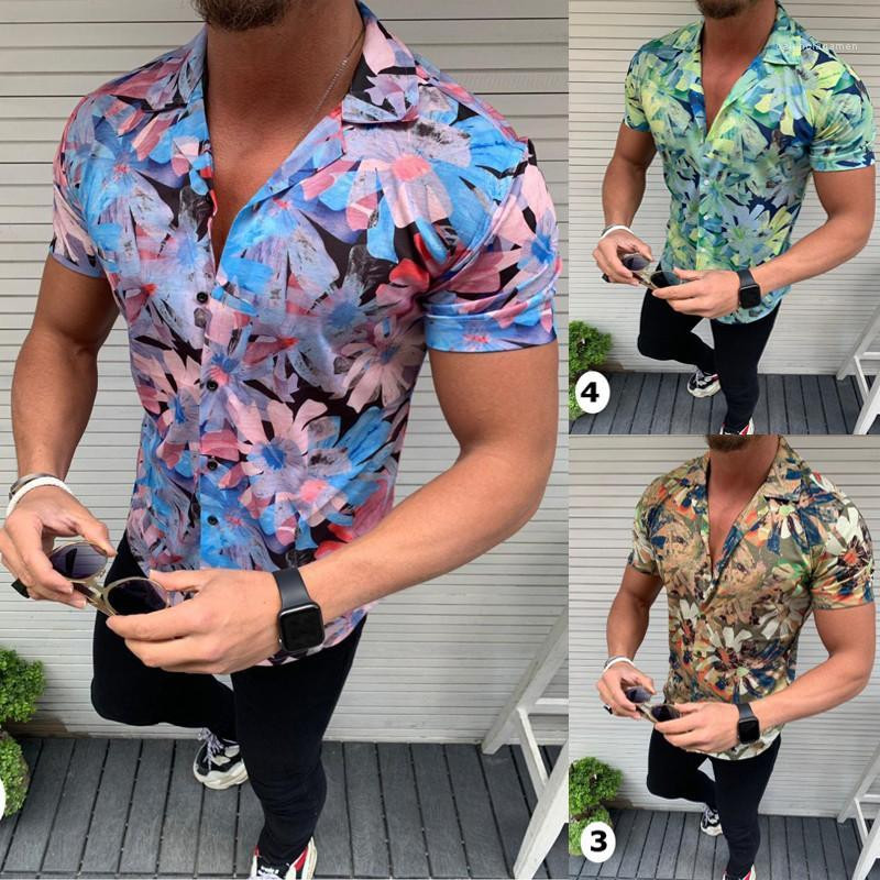 Single Breasted Shirts Mens Slim Fit 