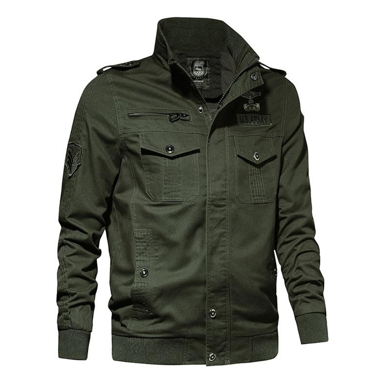 Casual Coat Plush Cotton Jacket For Men | Stand collar jackets, Winter  jacket men, Mens jackets casual