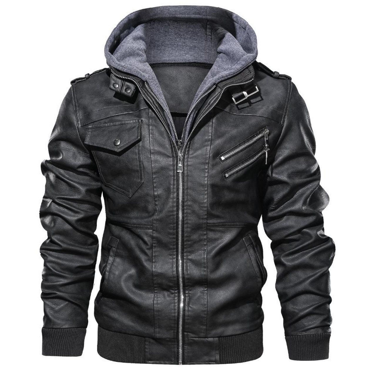 Allsaints Cargo Biker Leather Jacket In The Rain - Your Average Guy