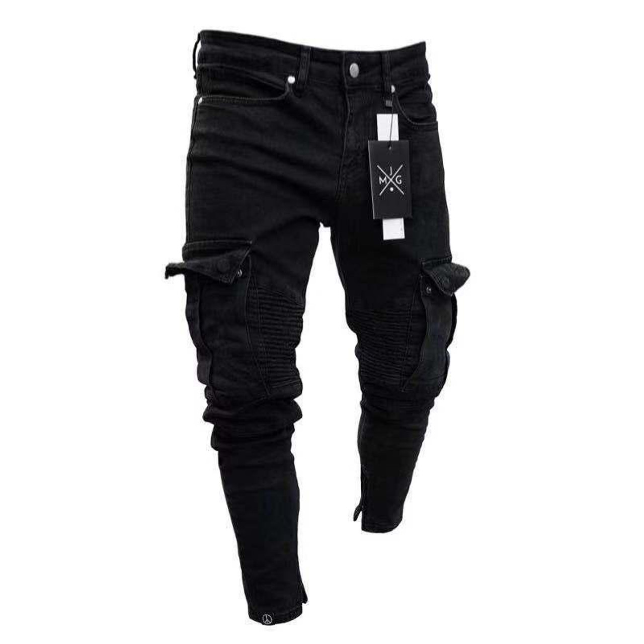 Mens NEW Black Washed Jeans Designer Denim Pants Big Sizes 34 to 47 | eBay