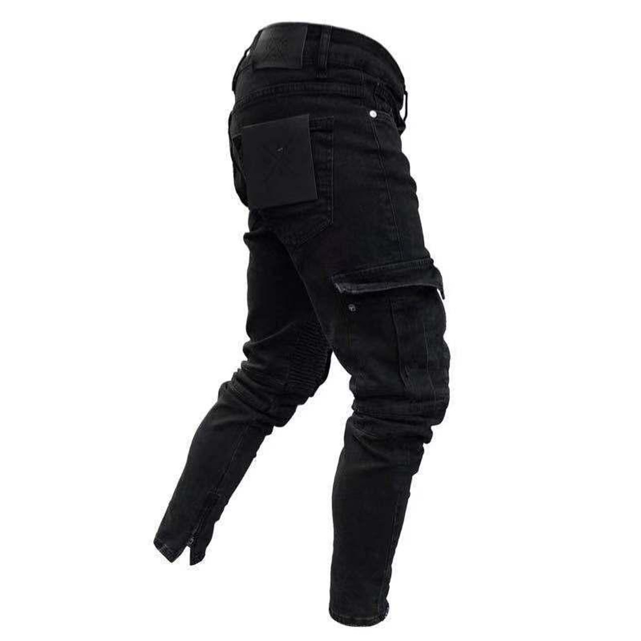 High-Octane Style: Men's Designer Black Leather Motorcycle Biker Pants  Trousers | Free Shipping Included