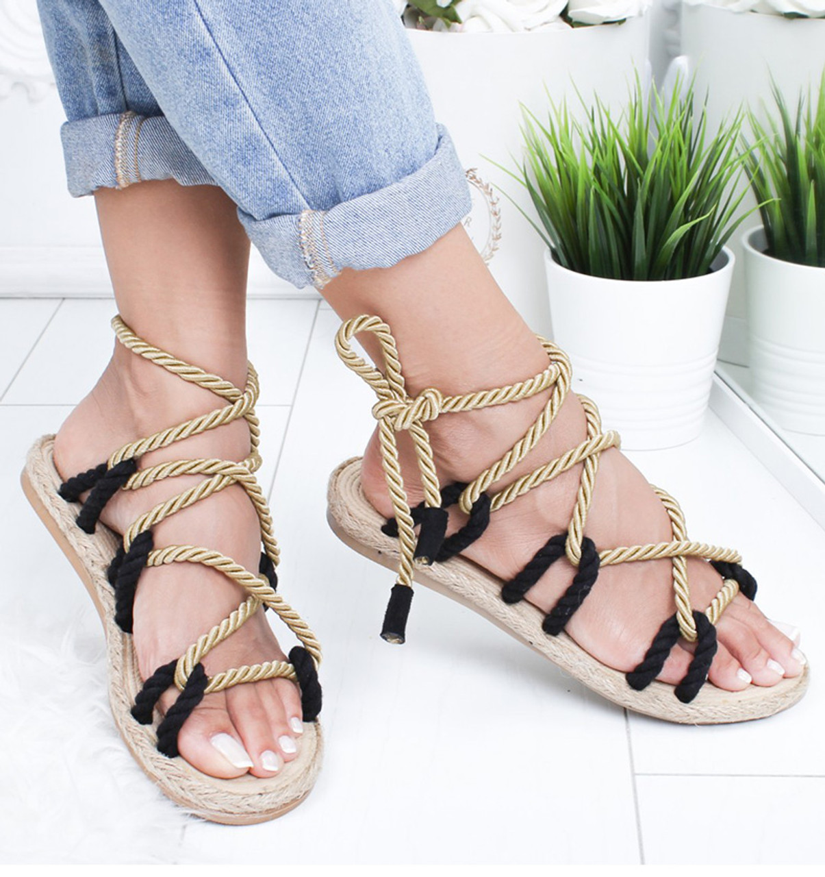 Vacation Thong Sandals For Women, Braid Detail Flat Sandals | SHEIN USA