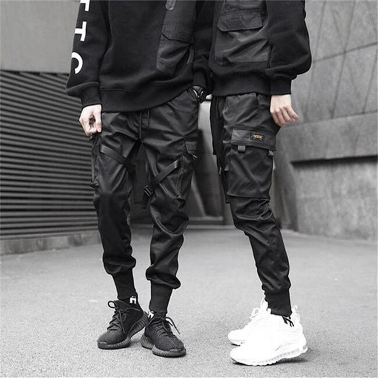 Buy GUSTAVE® Jogger Pants for Men, Fashion Cargo Pants Hip Hop Streetwear  Outfit, Drawstring Trousers Casual Jogging Cool Sweatpants with  Multi-Pockets - Size M at Amazon.in