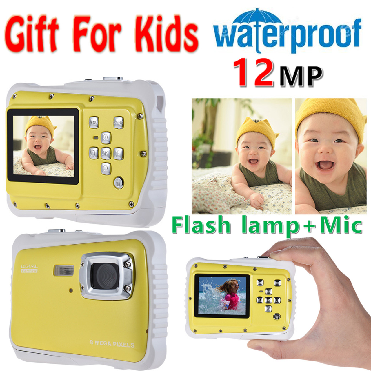 no sd Screen: 1.5, Black PELLOR Kids Action Camera Childrens HD Mini Digital Video Recorder Camcorder 