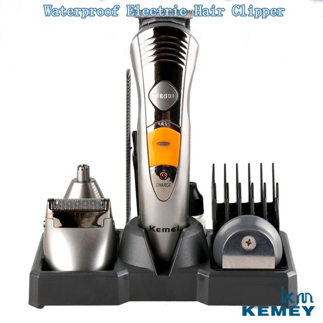 7 In 1 Waterproof Electric Hair Clipper Kemei Professional Hair