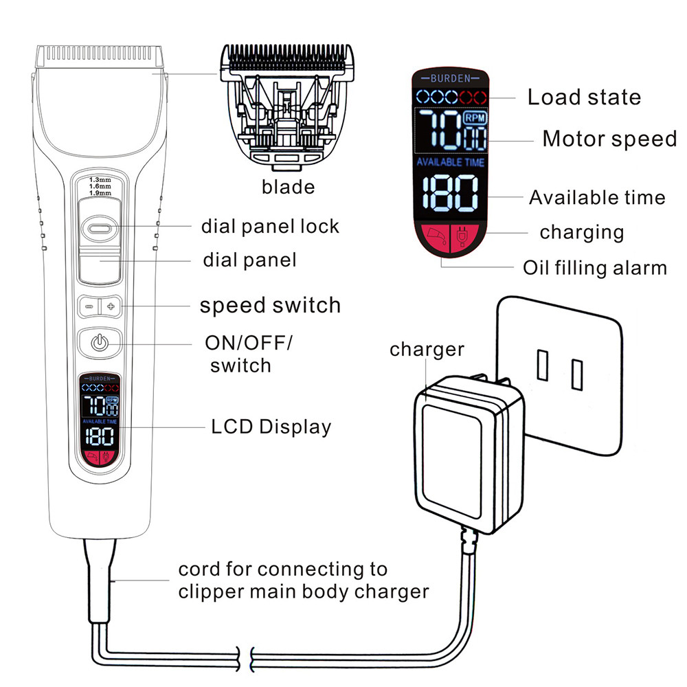 hair cutting machine charger