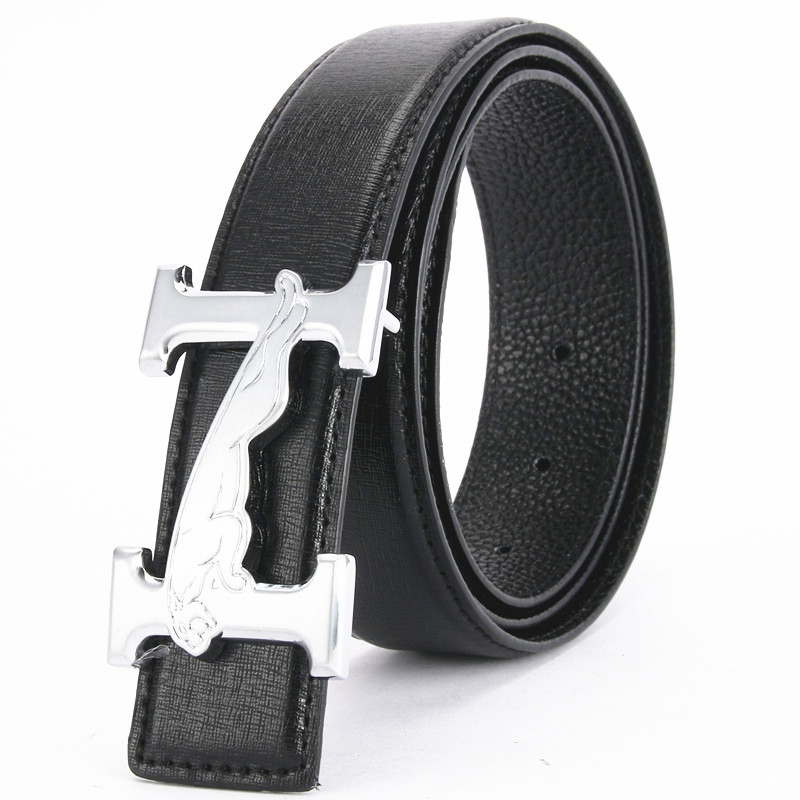 New Designer Smooth Buckle Belt Cowhide 