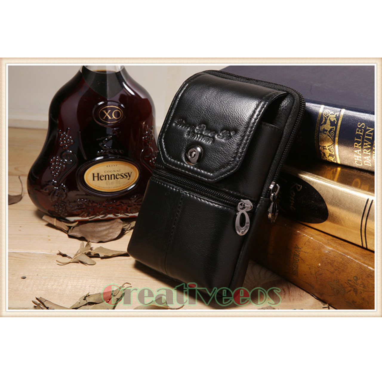 Men's Cellphone Waist Bag Genuine Leather Wallet Male Mobile Phone Pouch  Pack Belt Purse Loop Holster Case New Arrival