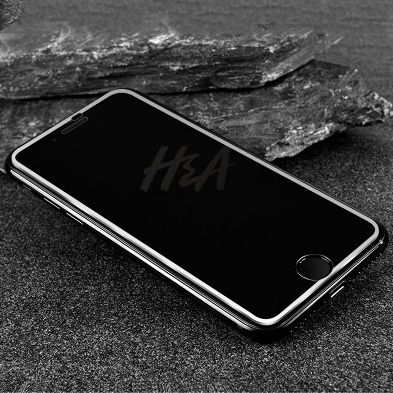 Aluminum Alloy Full Cover Tempered Glass For Iphone 8 6 6s 7 Plus
