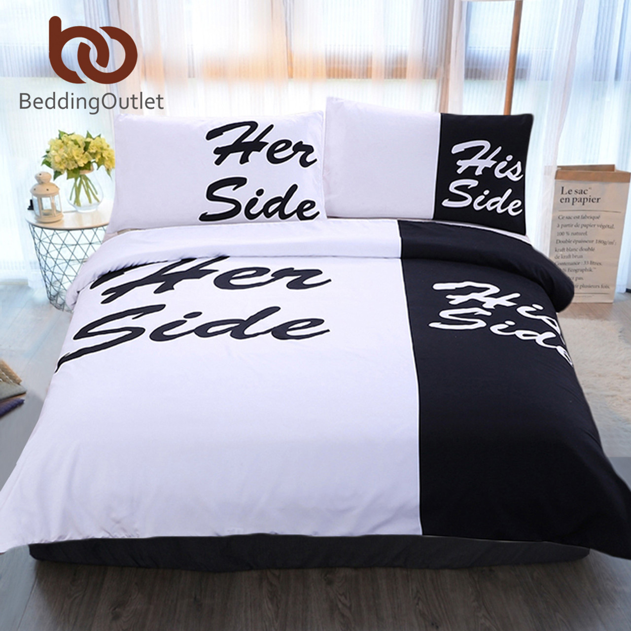 Beddingoutlet Black And White Bedding Set His Side Amp Her Side