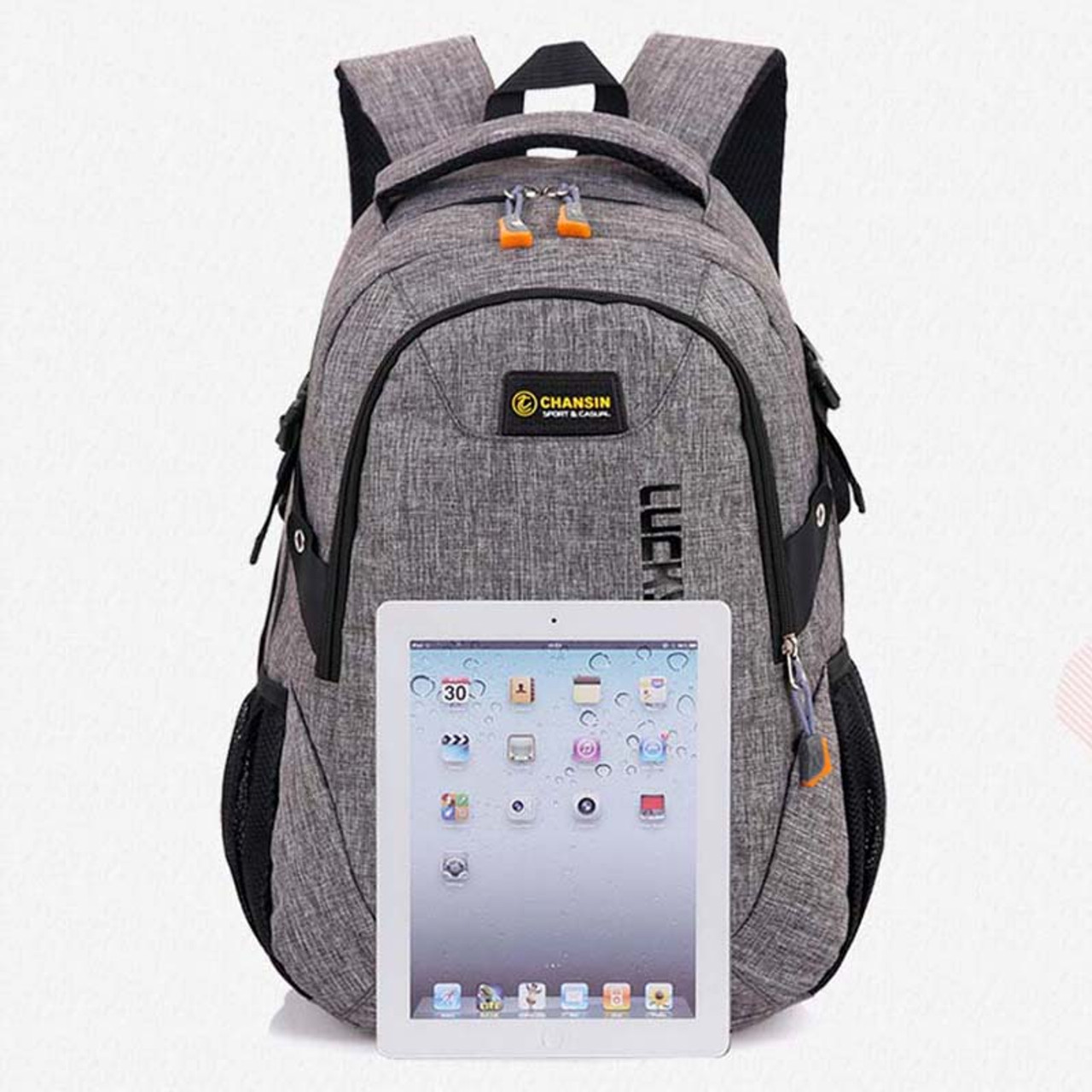 Canvas backpack for women, simple and large capacity travel backpack for  women, casual Japanese junior high school students, high school students,  backpack for men, 15.6-inch computer bag, wear-resistant material