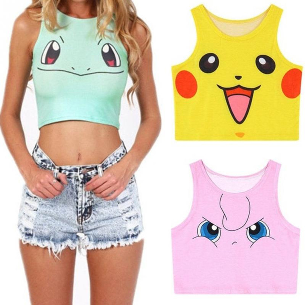 pikachu crop top hoodie