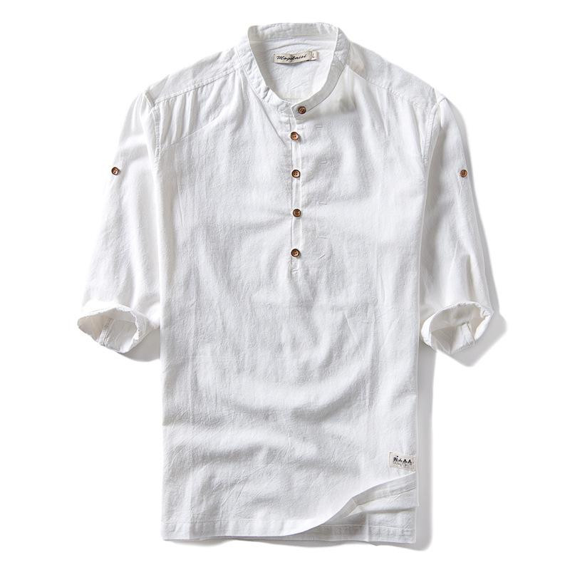 Male Casual Linen Tops 