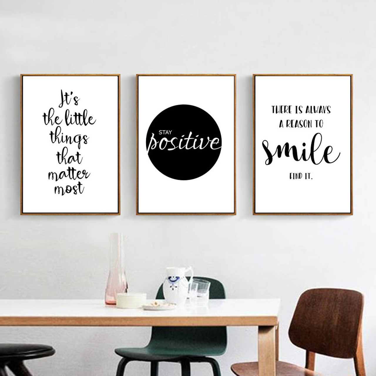 Black White Motivational Life Quote Canvas Art Posters Canvas