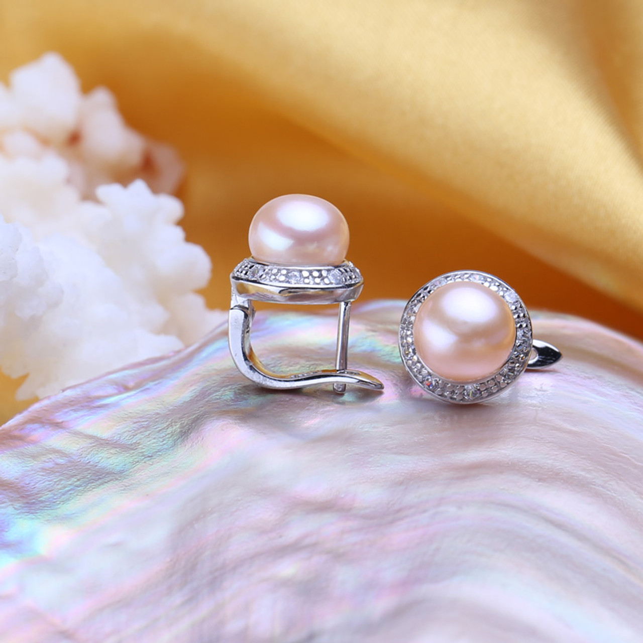 Charm Natural Freshwater Pearls Earrings Ear Stud Earrings Jewelry Party  Gifts | eBay