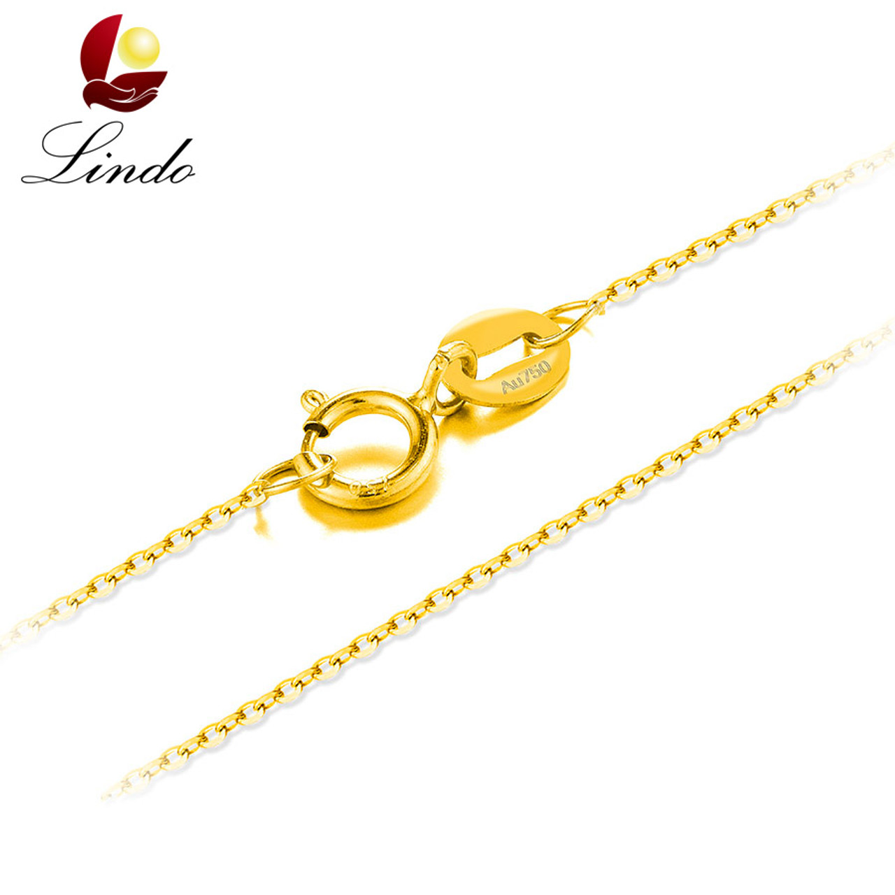 Real 18K Gold Chain Necklace 18 inches for Women in rose gold, white g |  Gemznthingz