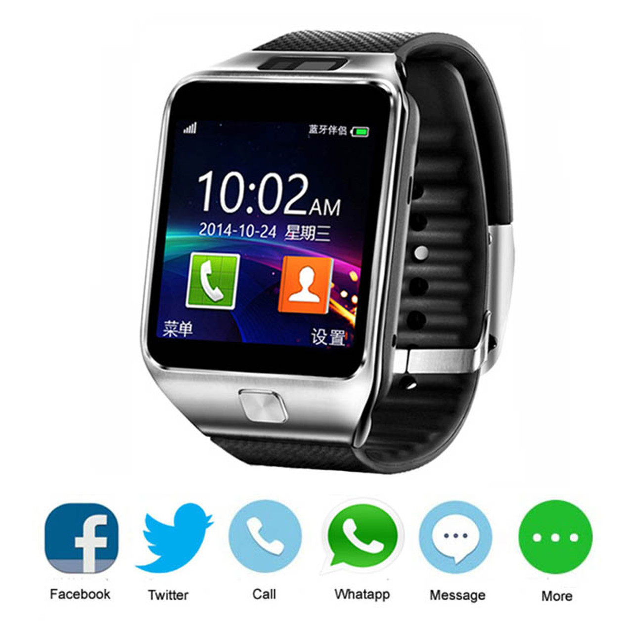 black bluetooth smart watch
