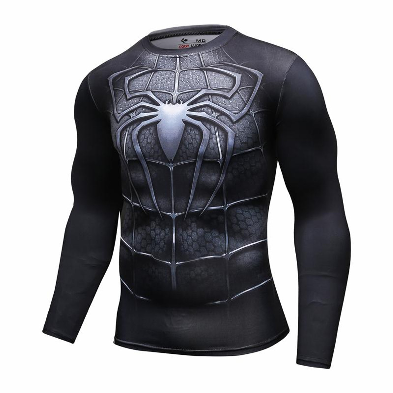 Black spiderman compression shirt Clearance