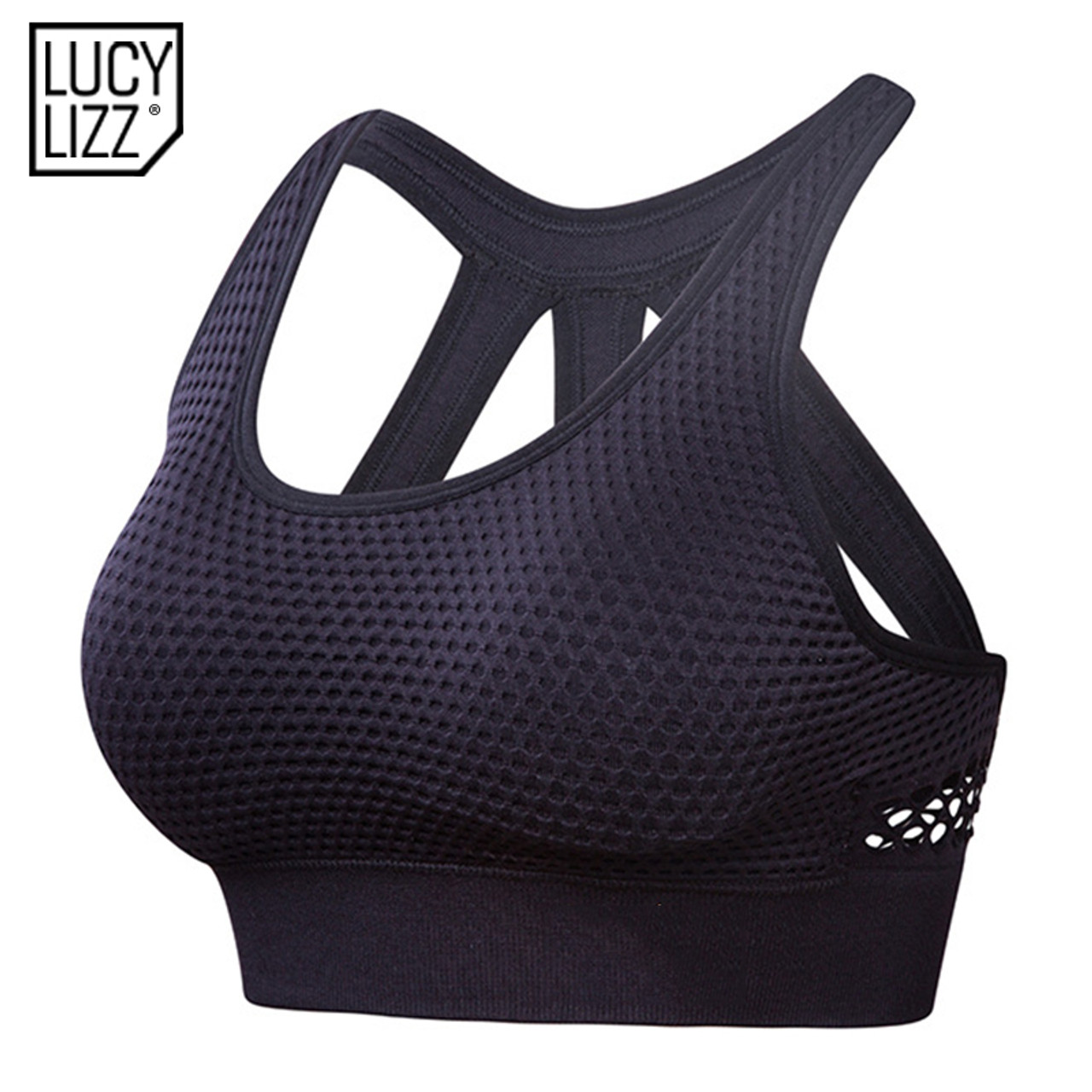 Mesh Hollow Out Breathable Yoga Bras Sports Bra Fitness Shockproof