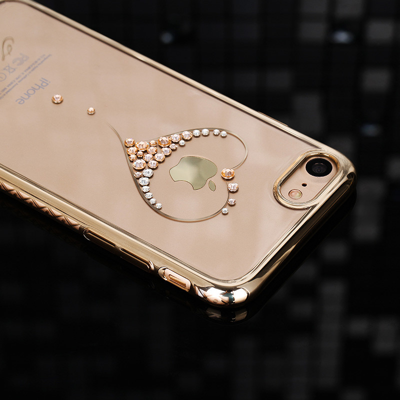 KINGXBAR Capa for iPhone 7 8 Plus Cover Crystals From Swarovski Diamond  Flower Transparent Hard Case for iPhone 8 7 Plus Case - OnshopDeals.Com