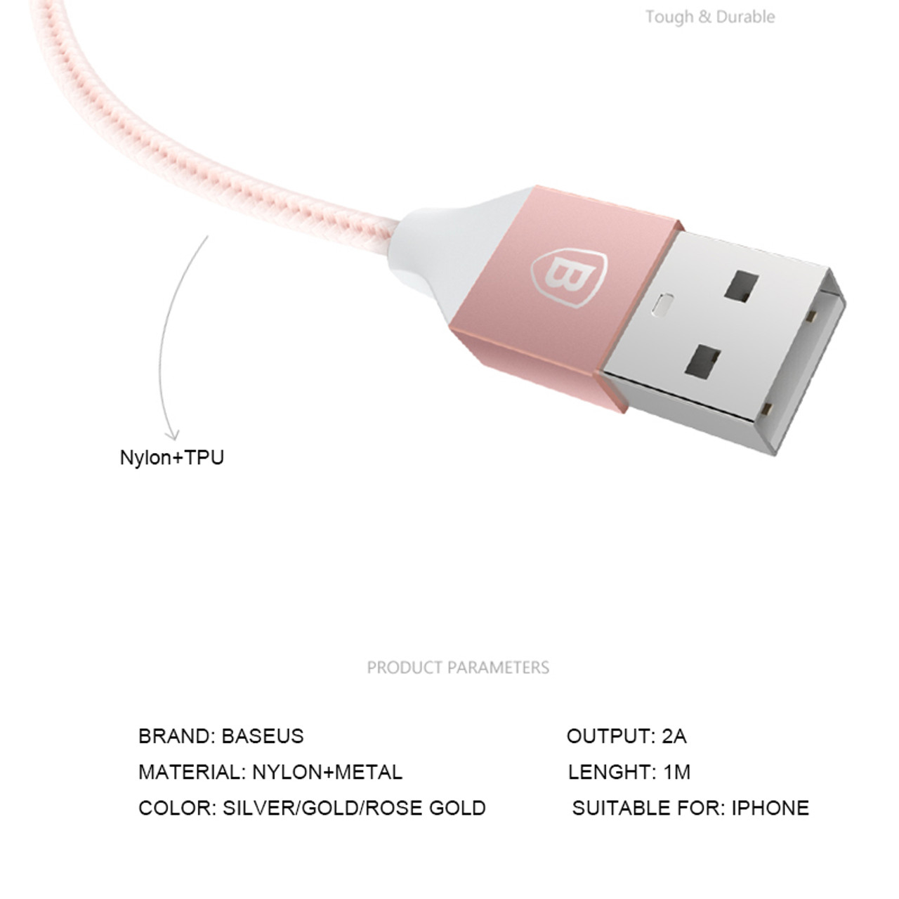 baseus usb cable for iphone x 8 5 5s 6s 6 7 mobile phone 2a fast charging cable data sync charger cable wire for ios 8 9 10 11
