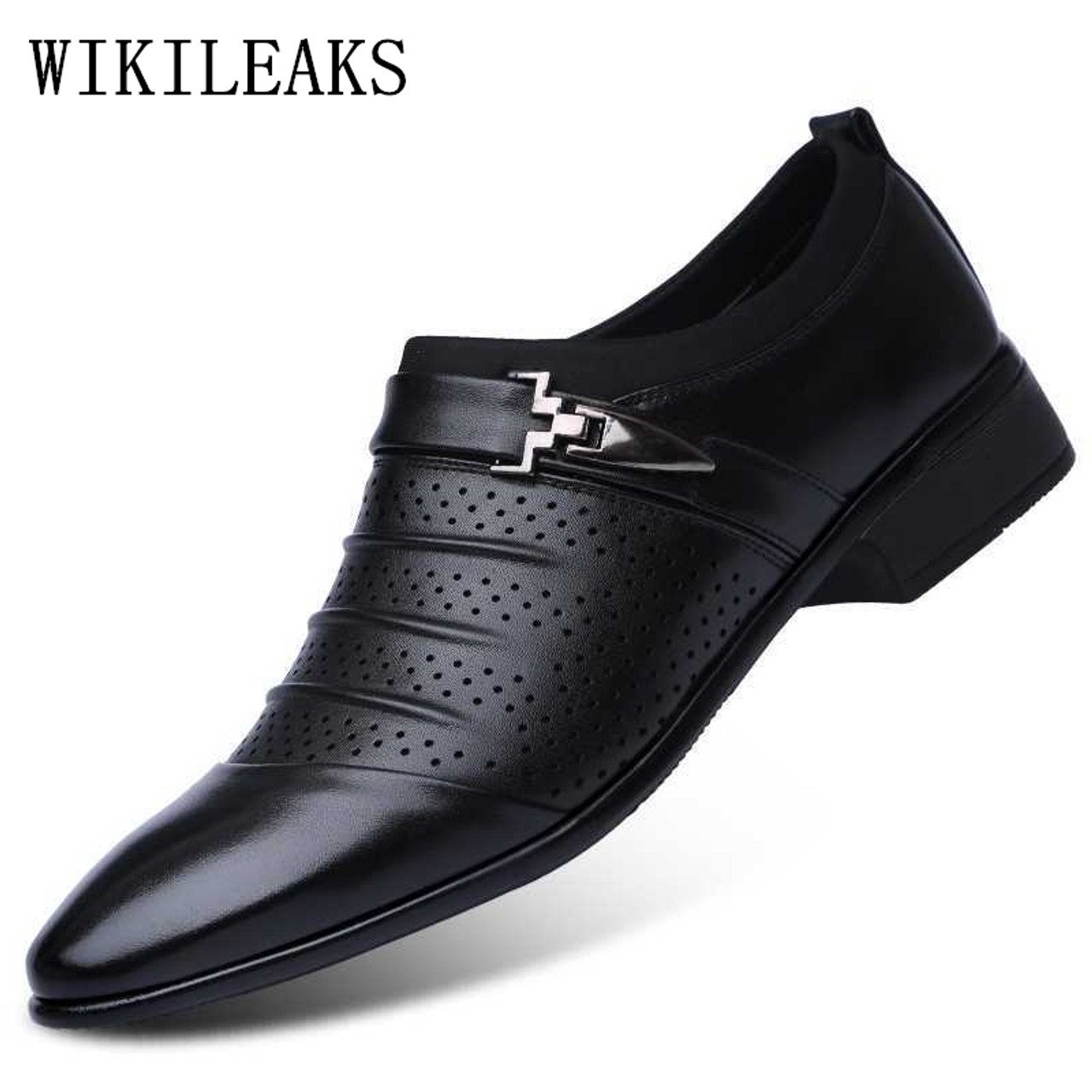 mens leather dress shoes black