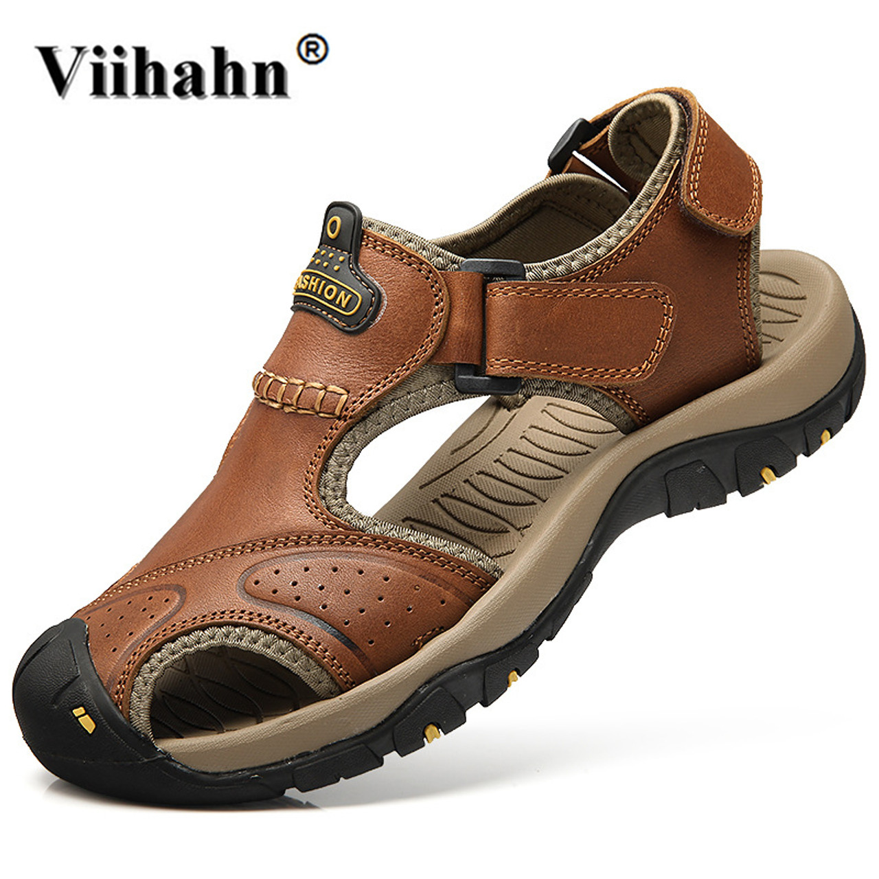 Husmeu Men's Casual Sandals for Men Leather India | Ubuy