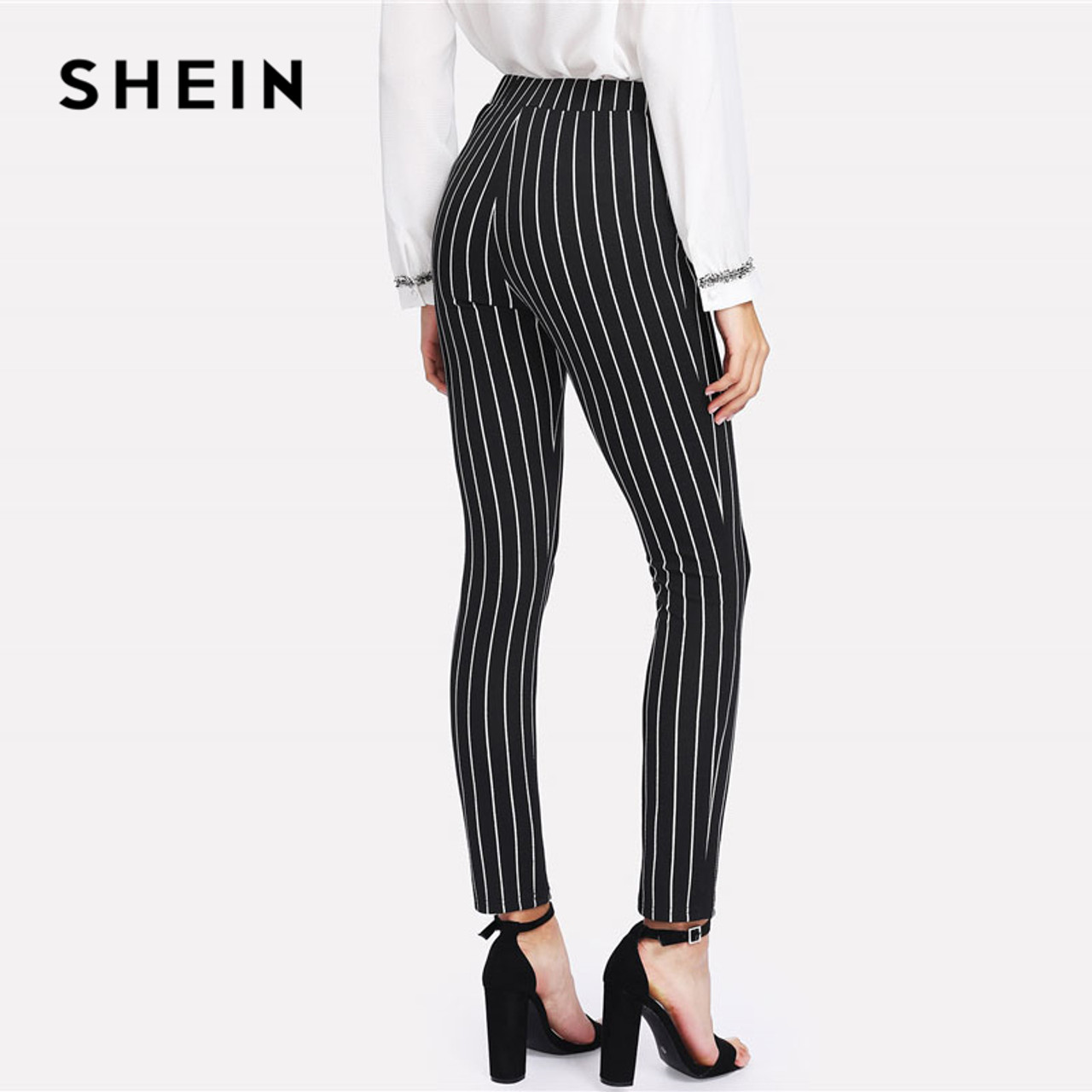 vertical striped pants womens