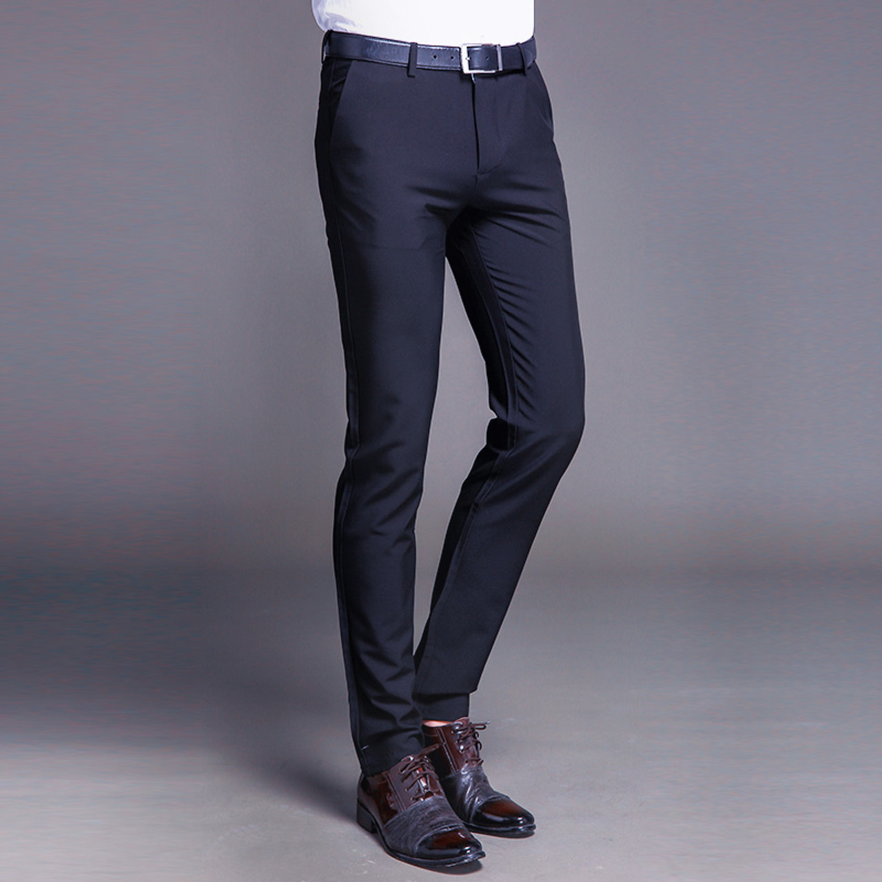 Black Stretch Straight Leg Trousers | Seventy