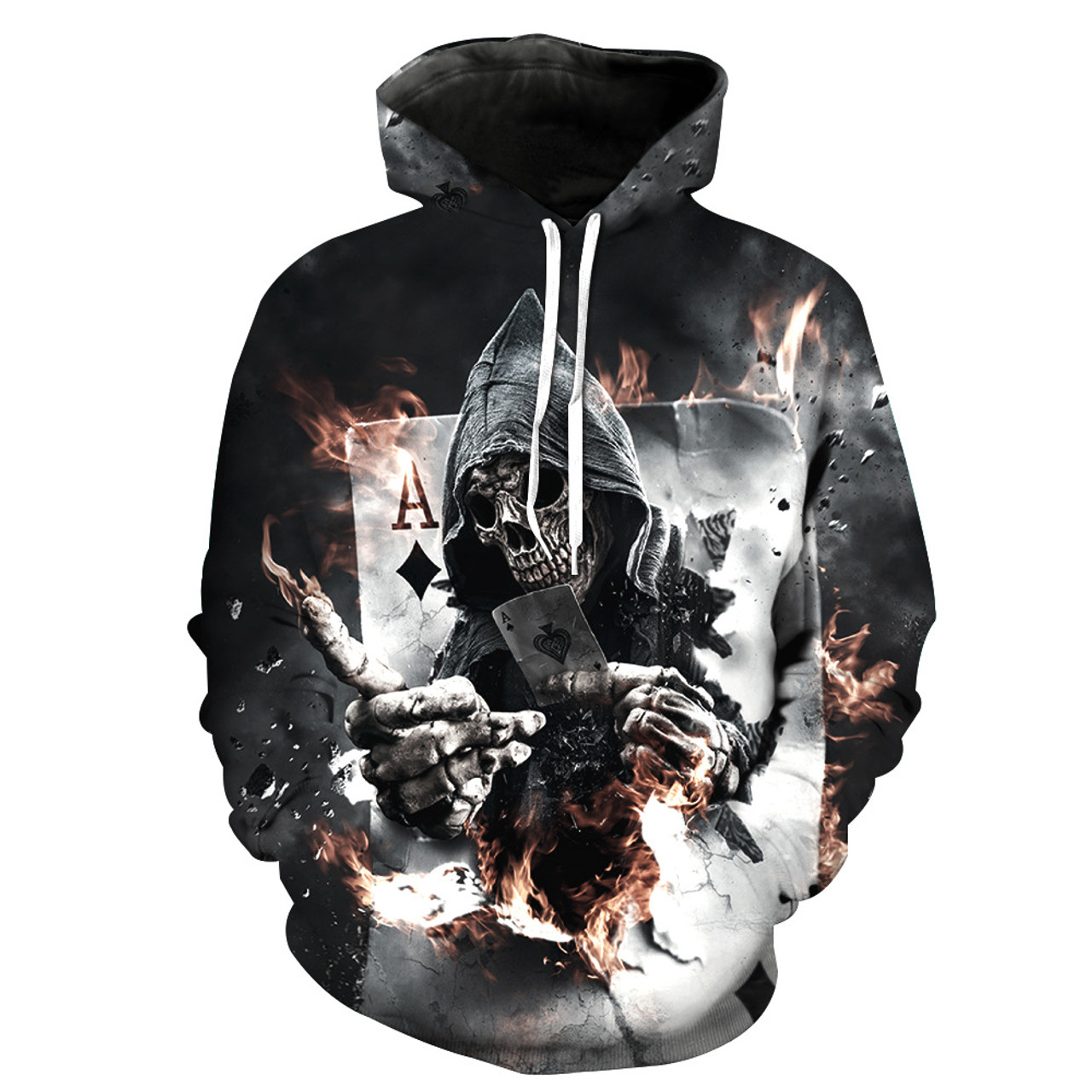 men 3d milk print hooded sweatshirt