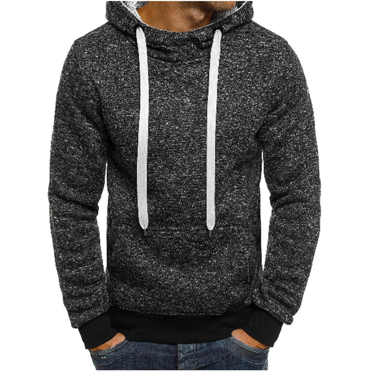 mens solid color hoodies