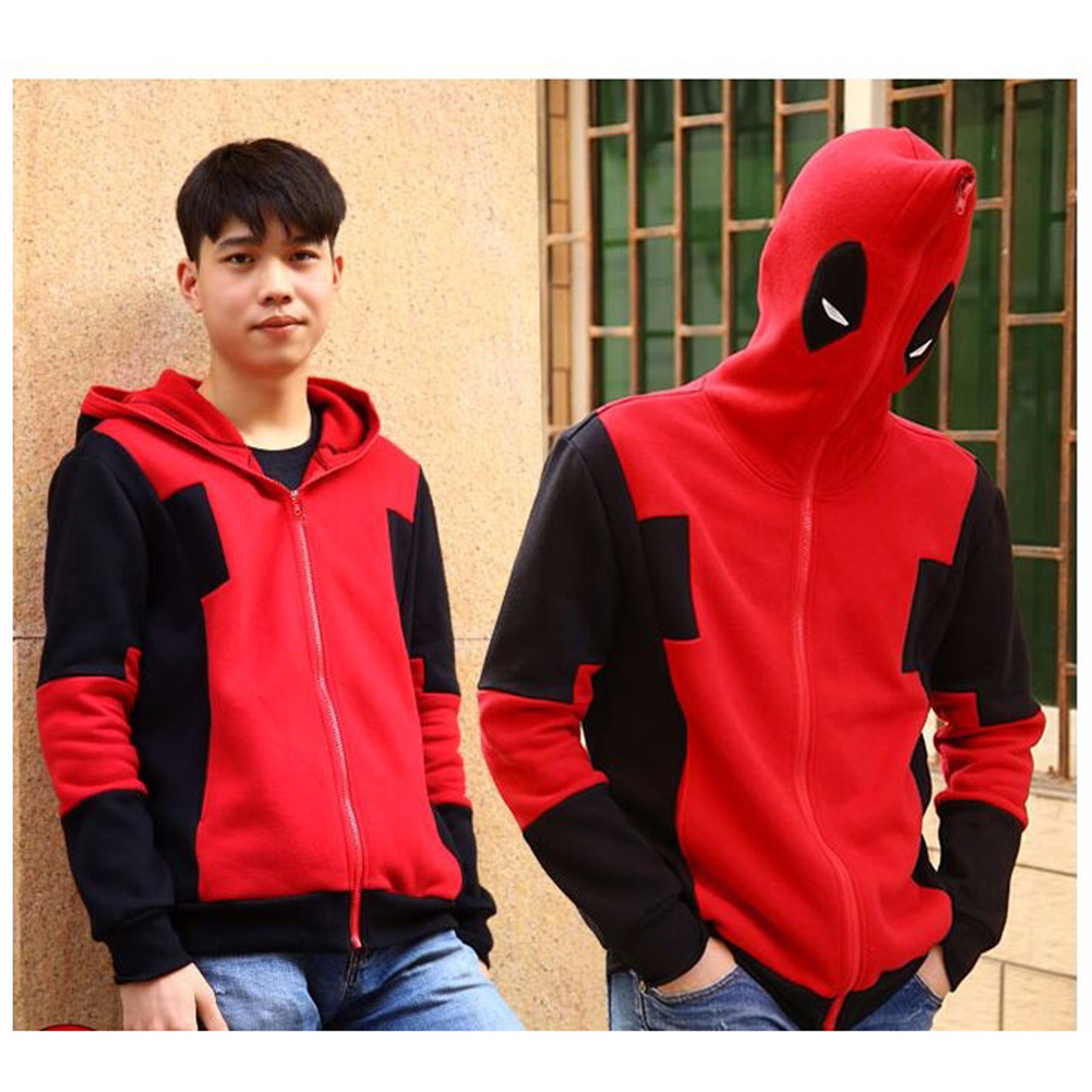 red deadpool hoodie