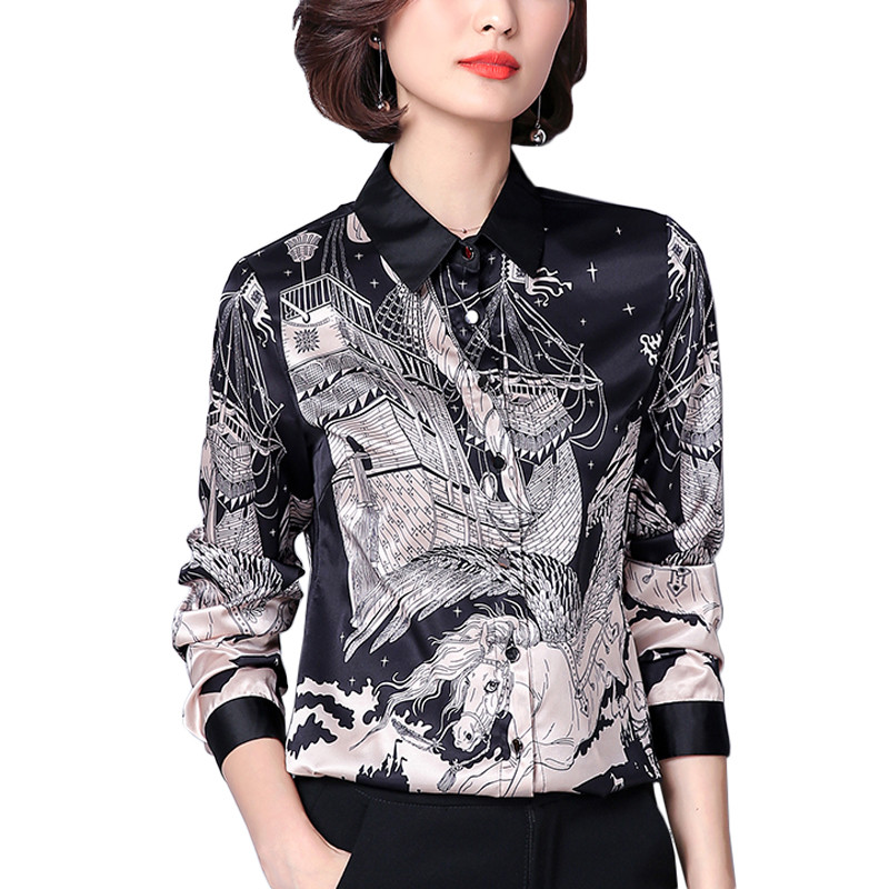 Sleeve Plus Size Ladies Work Blouses 