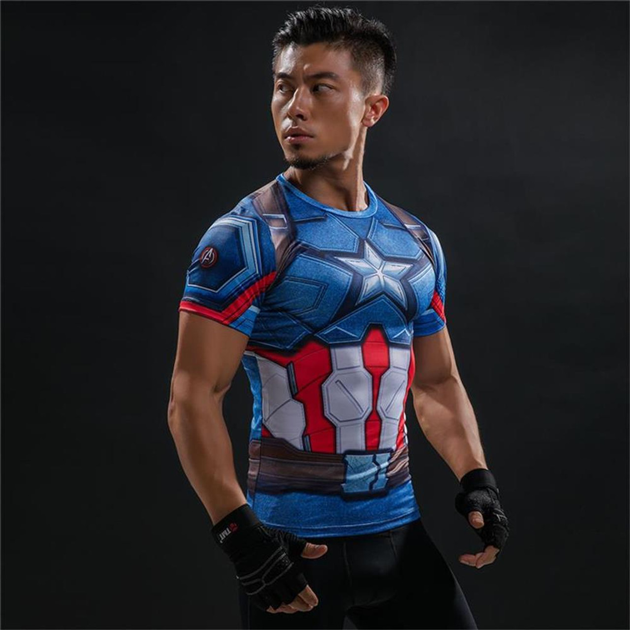 t shirt captain america sport