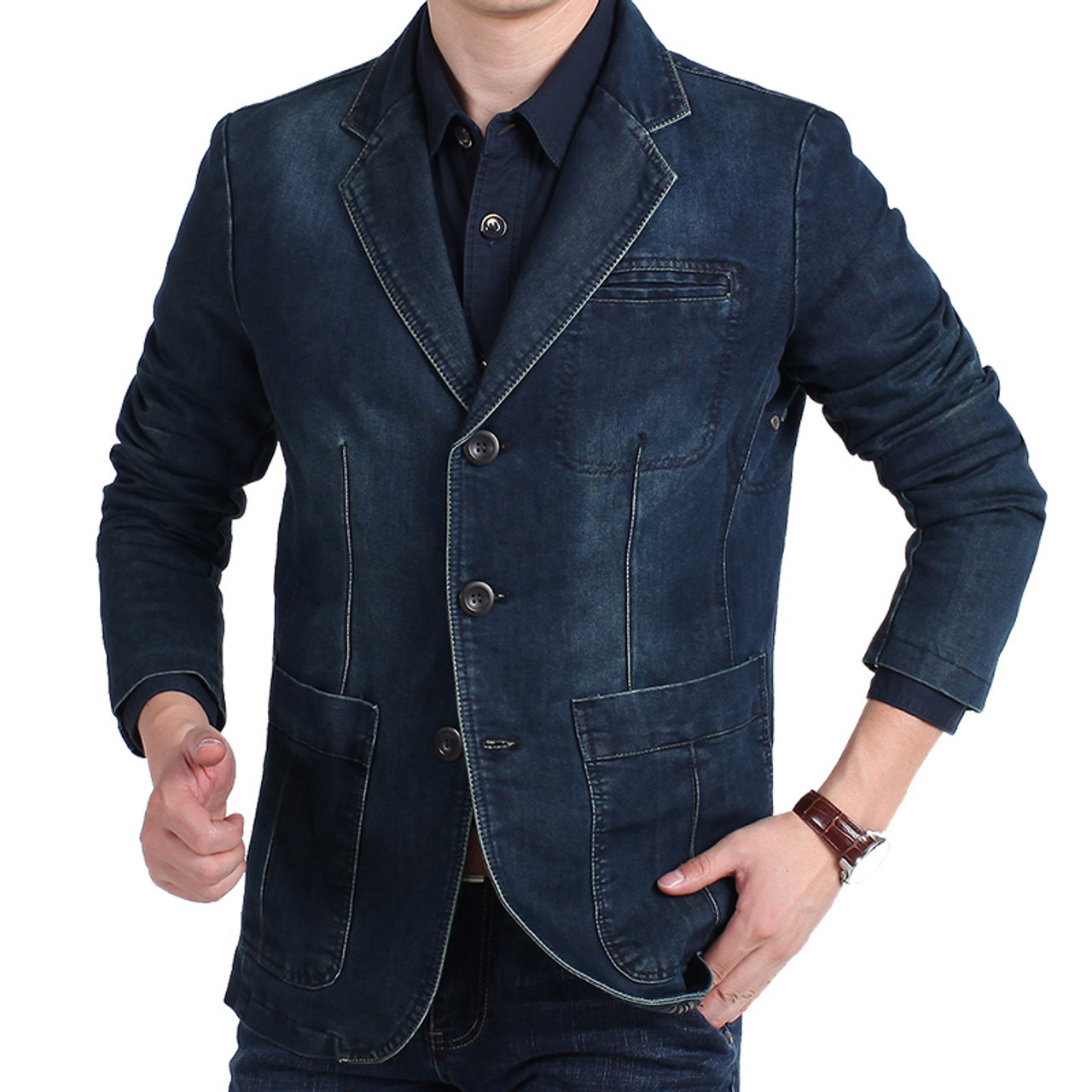 denim blazer mens