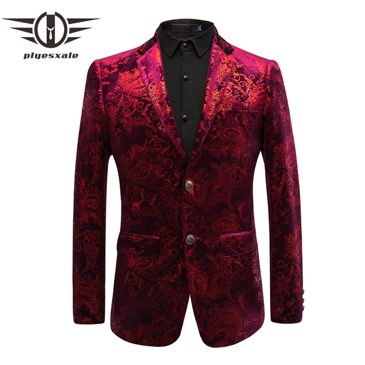 burgundy blazer men