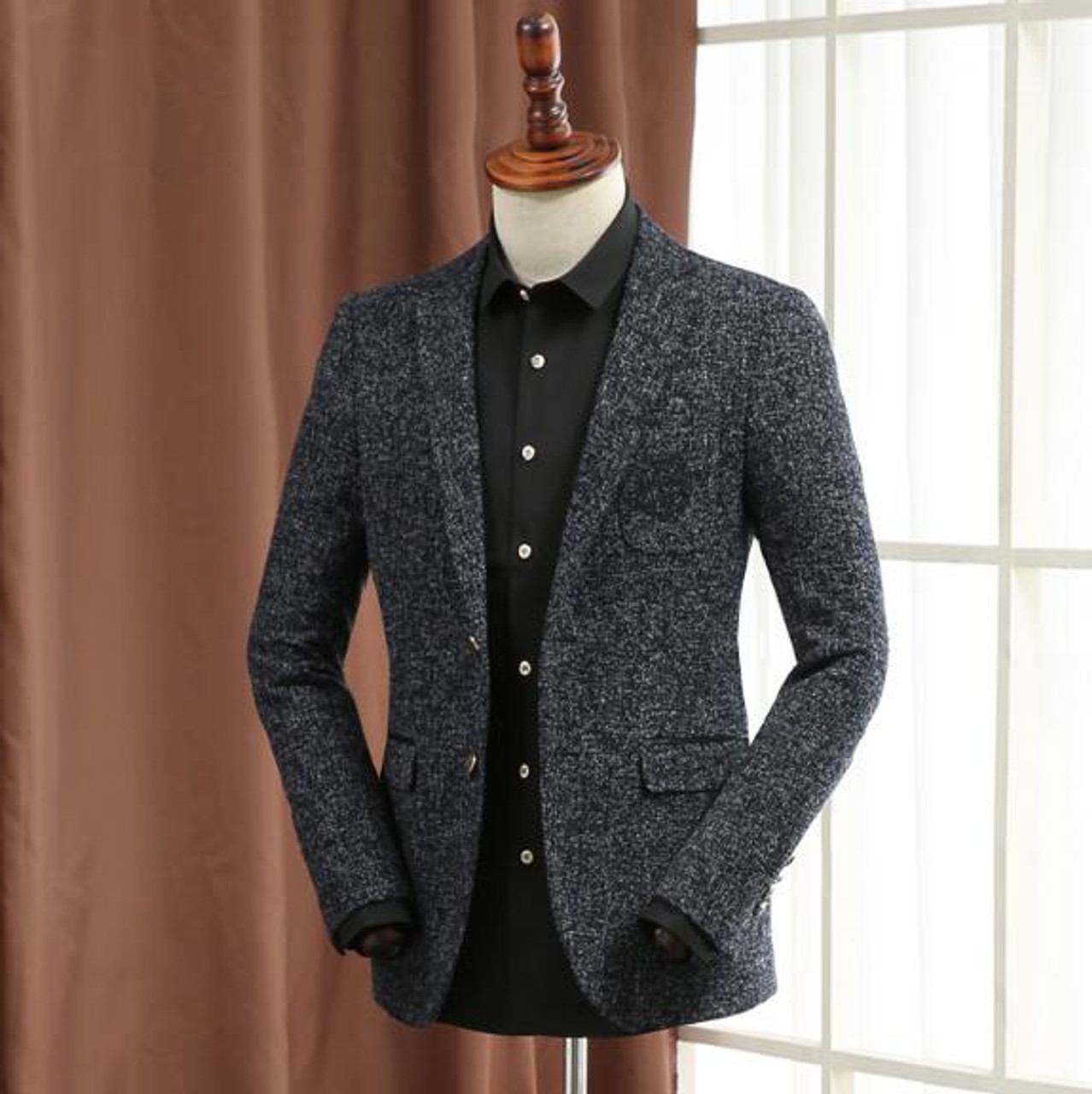 Woolen Blazer For Men Slim Fashion 