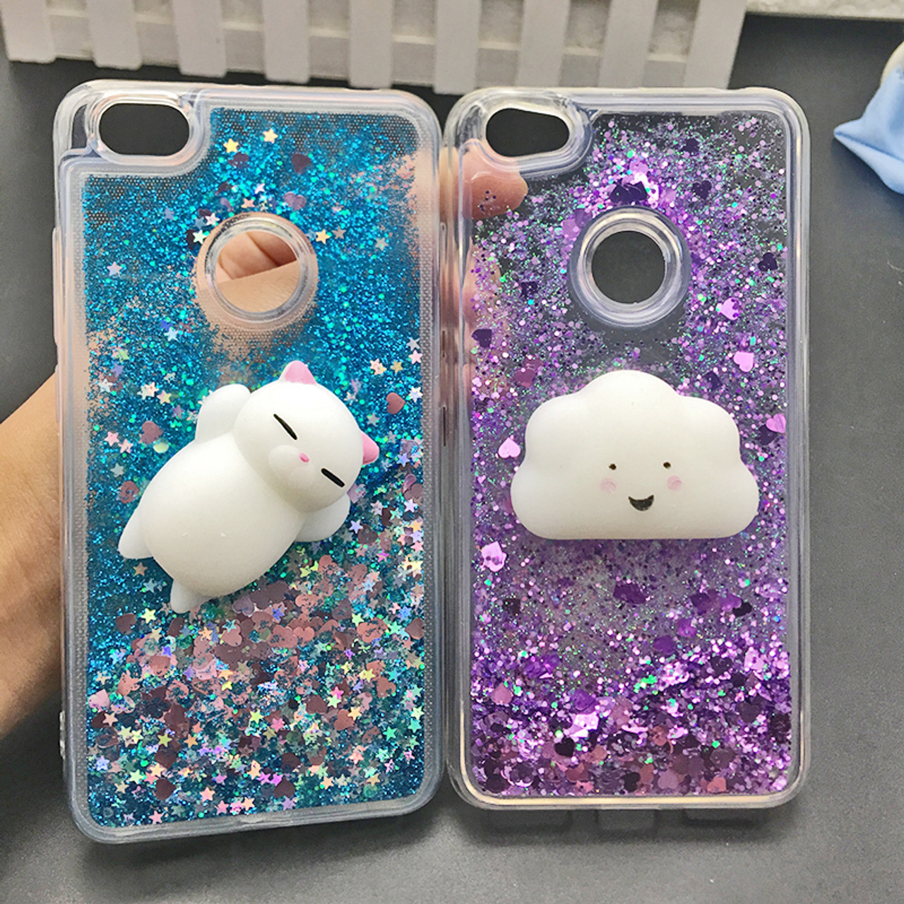 Cute 3d Squishy Cat Case For Xiaomi 5 Mi6 Redmi 4x 4a Note 4 3 4x Luxury Glitter Quicksand Phone Cases Redmi Note 5a Prime Case Onshopdeals Com
