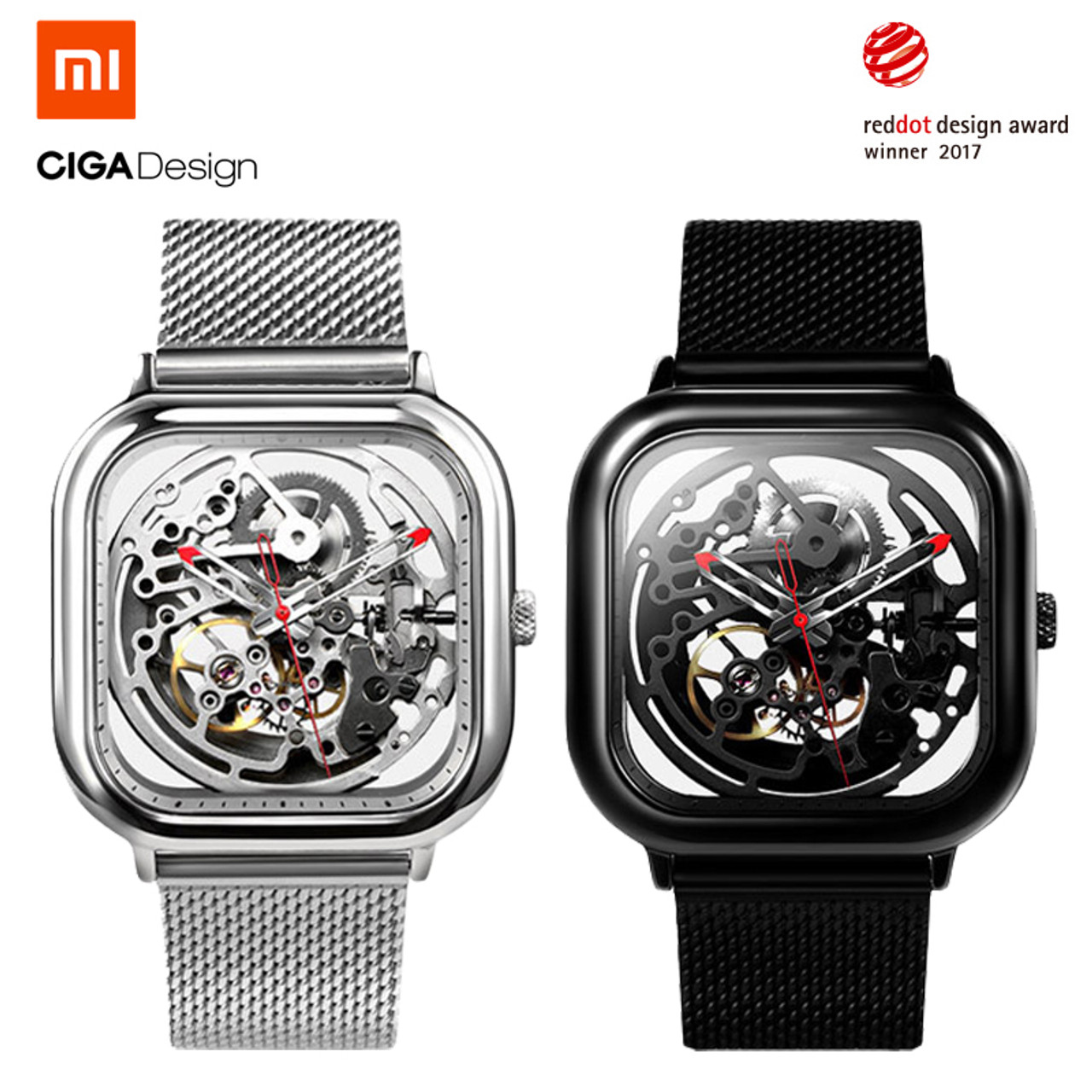 xiaomi ciga design hollowed out mechanical wristwatches watch smart full automatic movement watches men women fashion bracelet onshopdeals com