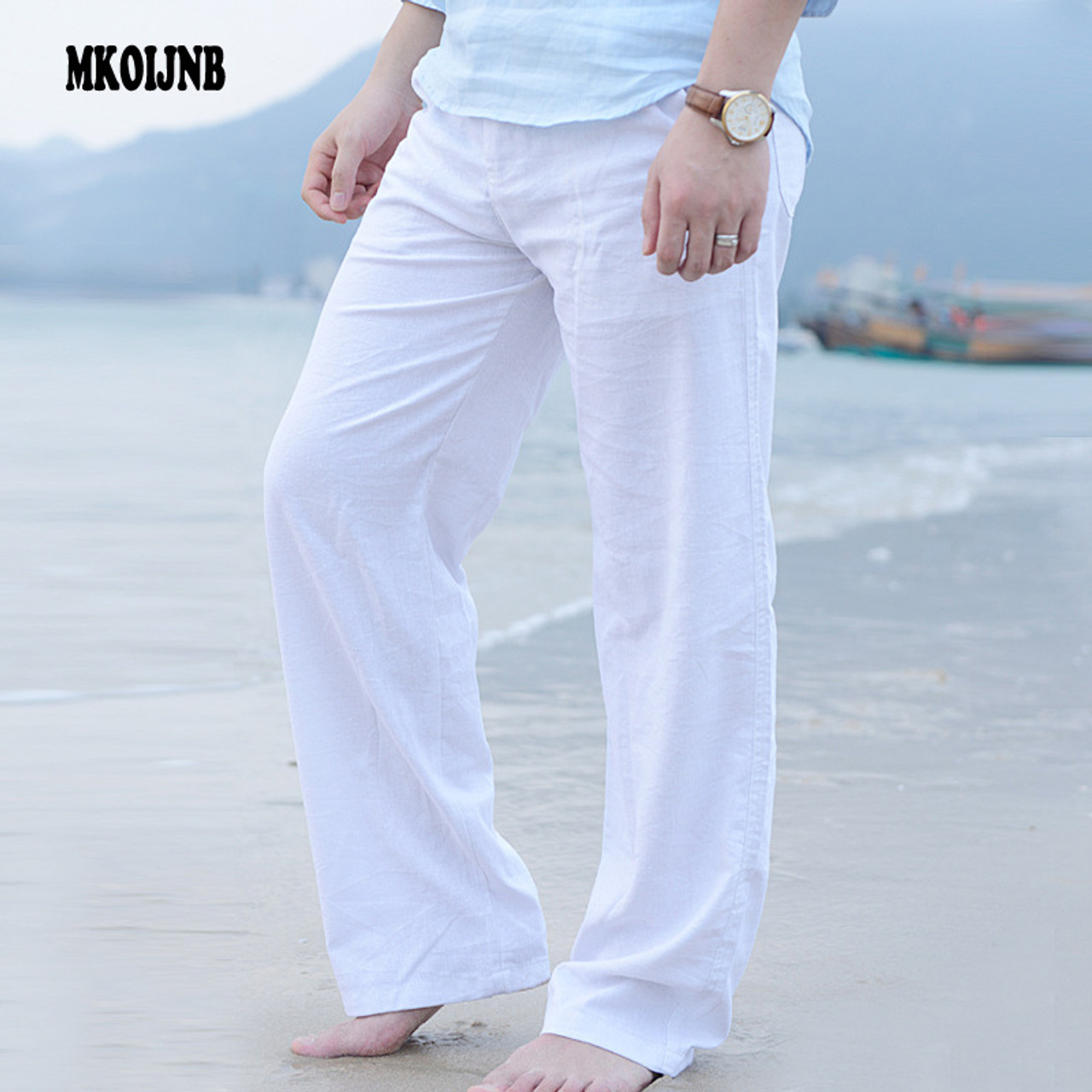 white summer trousers