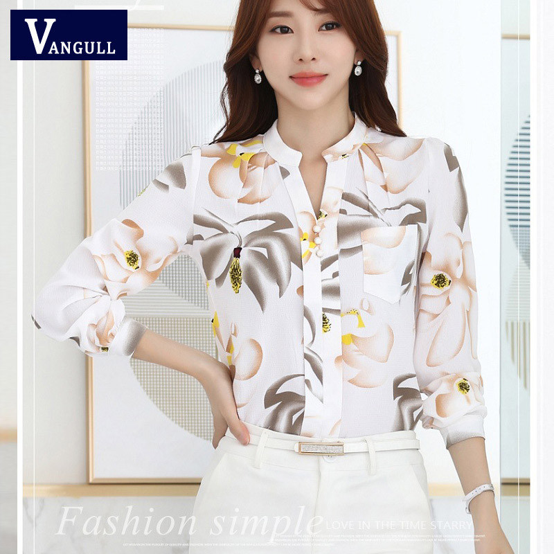 VANGULL New Style Lady White Shirts 