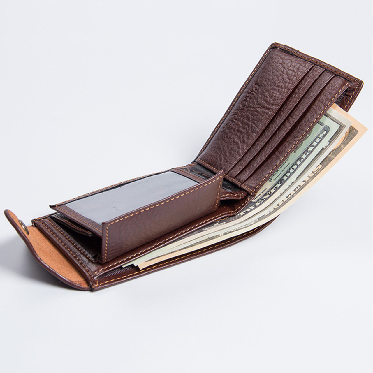 Double mens wallet with zipper compartment Mens Leather Money Clip Wallet  Clutch Bag Mens Purses Genuine Leather Men Wallets Leather Men Wallet Long  Male Purse