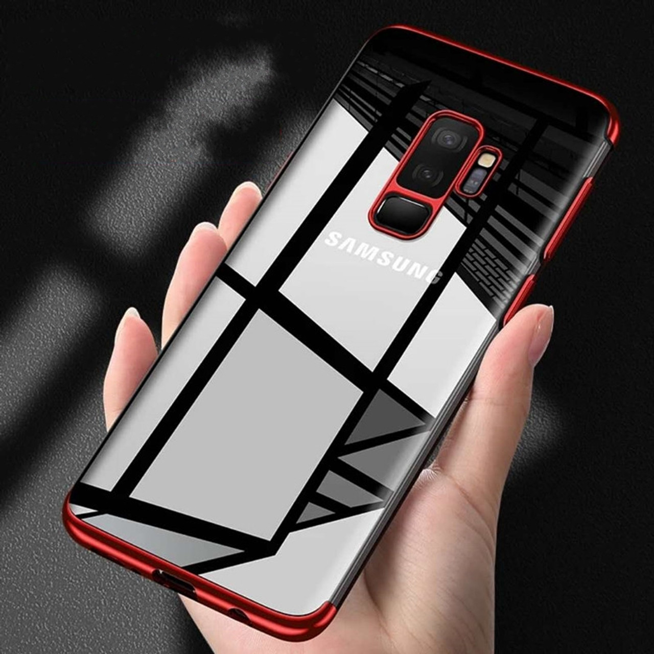 جوال جديد هواوي S9plus Luxury Plating Case For Samsung s9 Galaxy S 9 Clear Thin Soft Coque Cover For Samsung Galaxy S9 Plus s9 Case Accessories