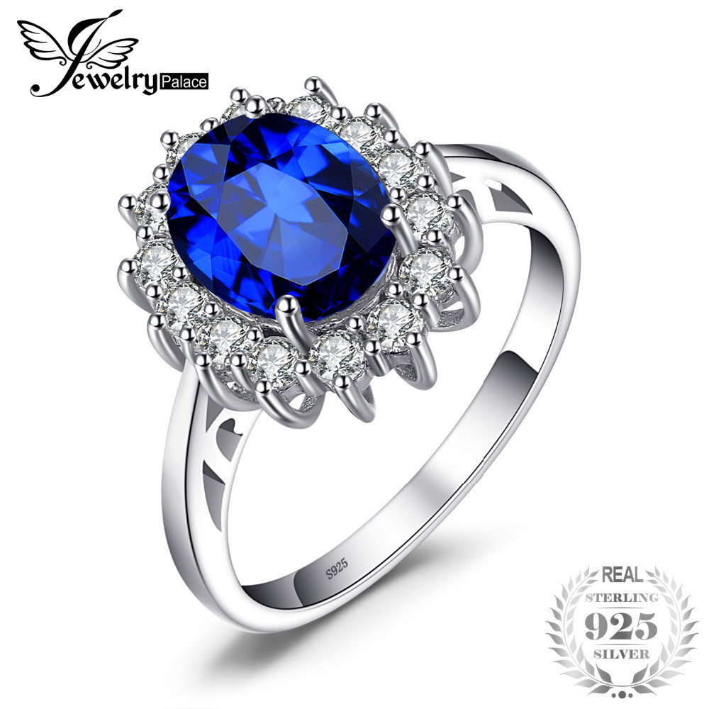 created sapphire ring