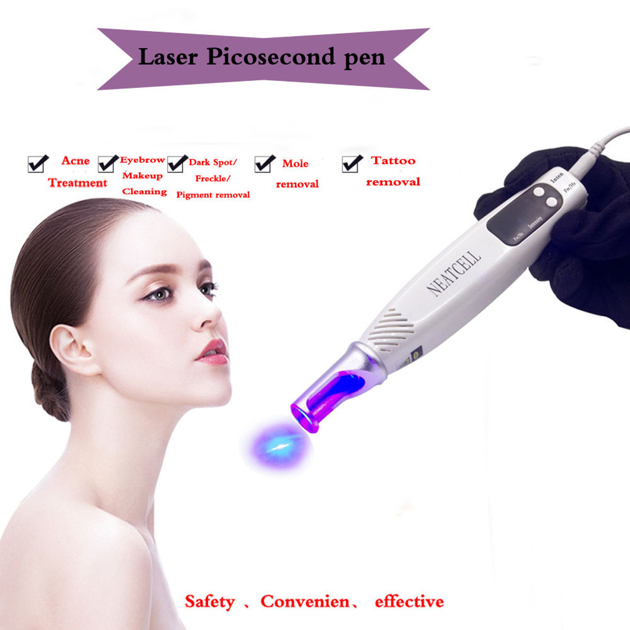 Mole Tattoo Freckle Dark Spot Removal Laser Pen LCD Sweep Wart Corns Salon  Skin Care Beauty